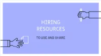 Hiring Resources