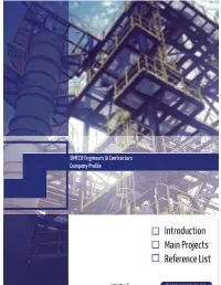 Introduction Main Projects Reference List