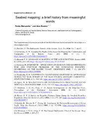Seabed Mapping: a Brief History from Meaningful Words