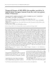 Temporal Frames of 45S Rdna Site-Number Variation in Diploid Plant