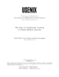 The Case for Compressed Caching in Virtual Memory Systems