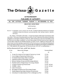 The Orissa G a Z E T T E