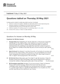 View Questions Tabled on PDF File 0.16 MB