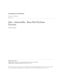 Bona Fide Purchaser Doctrine T