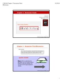 Chapter 3 Newtonian Fluids