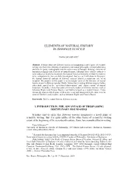Elements of Natural History in Sidereus Nuncius