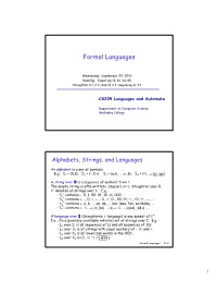 Formal Languages