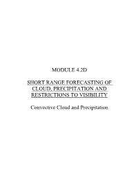 Module 4.2D Short Range Forecasting of Cloud