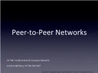 Peer-To-Peer Networks