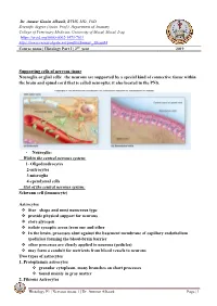Supporting Cells of Nervous Tissue Neuroglia Or Glial Cells