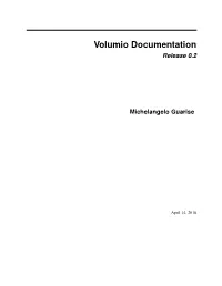 Volumio Documentation Release 0.2