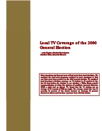 Local TV Coverage of the 2000 General Election