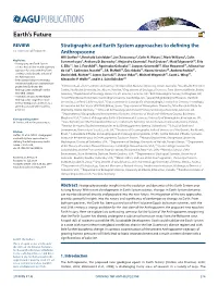 Stratigraphic and Earth System Approaches to Defining The