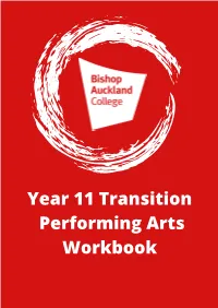 Year 11 Transition Performing Arts Workbook