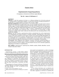 Cephalometric Superimpositions