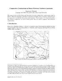 Comparative Constructions in Murui (Witotoan, Northwest Amazonia)