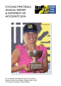 Cycling Time Trials Annual Report & Statement Of