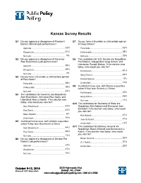 Kansas Survey Results