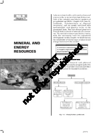 MINERAL and Energy Resources in the Country