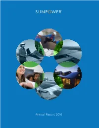 Sunpower Corporation 2016 Annual Report