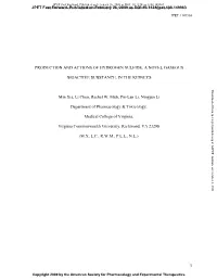 1 Production and Actions of Hydrogen Sulfide, A