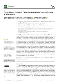 Exemplifying Stratified Deforestation in Four Protected Areas In