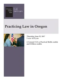 Practicing Law in Oregon