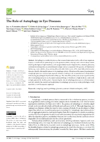 The Role of Autophagy in Eye Diseases