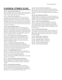 Classical Studies (CLAS) 1