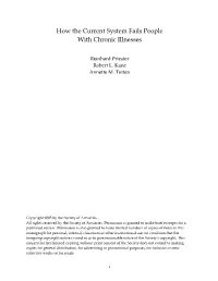 How the Current System Fails People with Chronic Illnesses