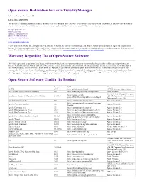 Licenses, and Notices for Free and Open Source Software (Collectively FOSS) Used Within This Product