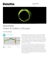 Newsletter Power & Utilities in Europe