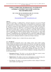 Using Computer Technology to Enhance Literacy Instruction for National Transformation