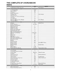 8-10-16 AP Complete Chorusbook INDEX FINISHED.Numbers