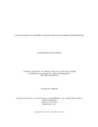 A Cloud-Based Extensible Avatar for Human Robot Interaction Enas Khaled Altarawneh a Thesis Submitted to the Faculty of Graduate