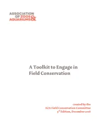 A Toolkit to Engage in Field Conservation