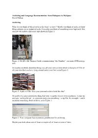 Archiving and Language Documentation: from Diskspace to Myspace David Nathan