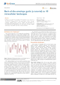 Back-Of-The-Envelope Guide (A Tutorial) to 10 Intracellular Landscapes