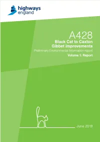 Black Cat to Caxton Gibbet Improvements Preliminary Environmental Information Report Volume 1: Report