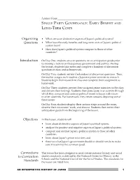 Lesson Four______Single Party Governance: Early Benefit and Long-Term Costs
