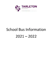School Bus Information 2021 – 2022