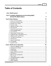 Table of Contents