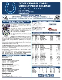 Adam Vinatieri Notes