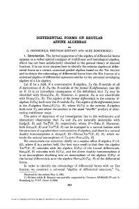 Differential Forms on Regular Affine Algebras