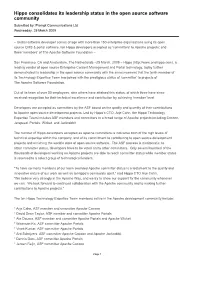 Hippo Consolidates Its Leadership Status in the Open Source Software Community Submitted By: Prompt Communications Ltd Wednesday, 25 March 2009