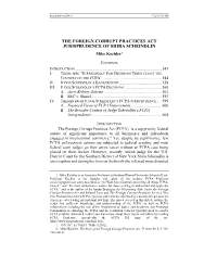 Mike Koehler, the Foreign Corrupt Practices Act Jurisprudence Of