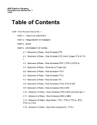 Table of Contents