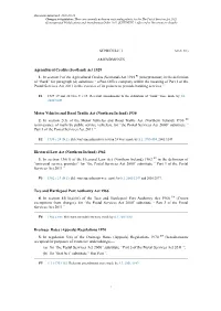 The Postal Services Act 2011 (Consequential Modifications and Amendments) Order 2011, SCHEDULE 1
