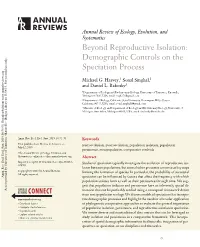 Beyond Reproductive Isolation: Demographic Controls on the Speciation Process