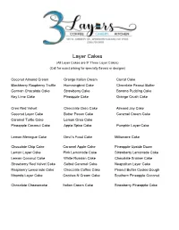 FAO Cake List 2019